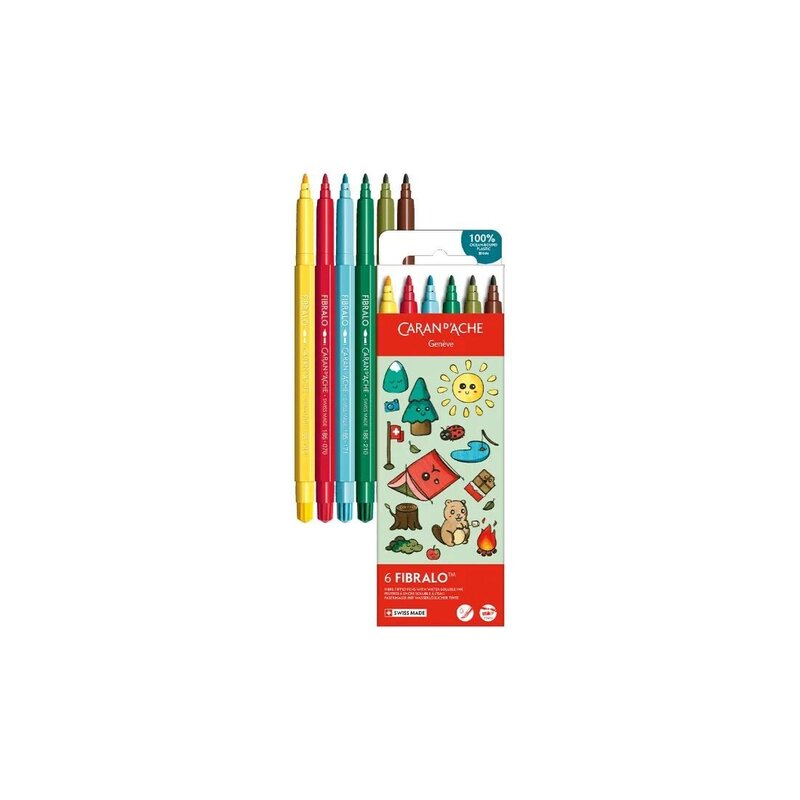 Set Kawaii 6 Bolígrafos con punta de Fibralo™ Swiss Mountain