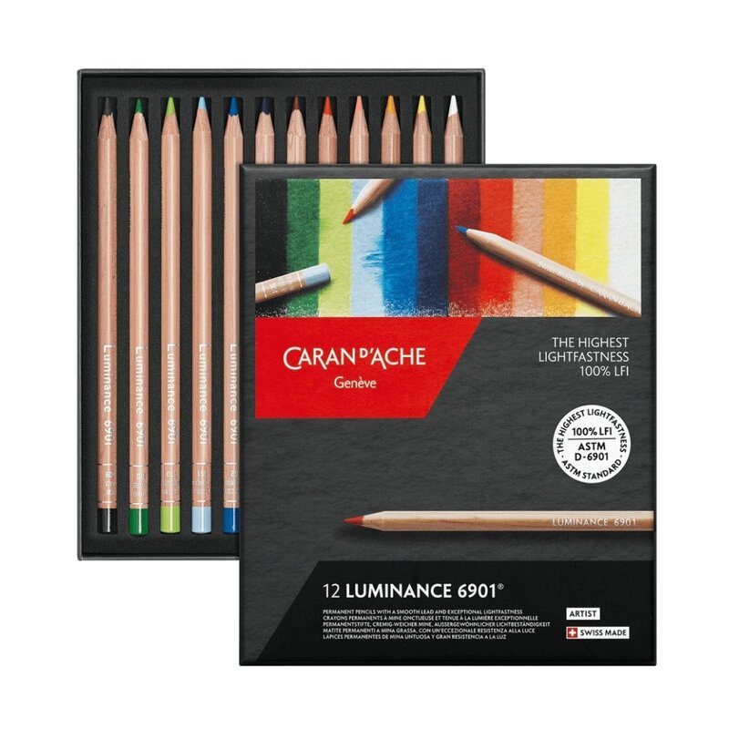 Caja de 12 Colores Caran d’Ache Luminance 6901