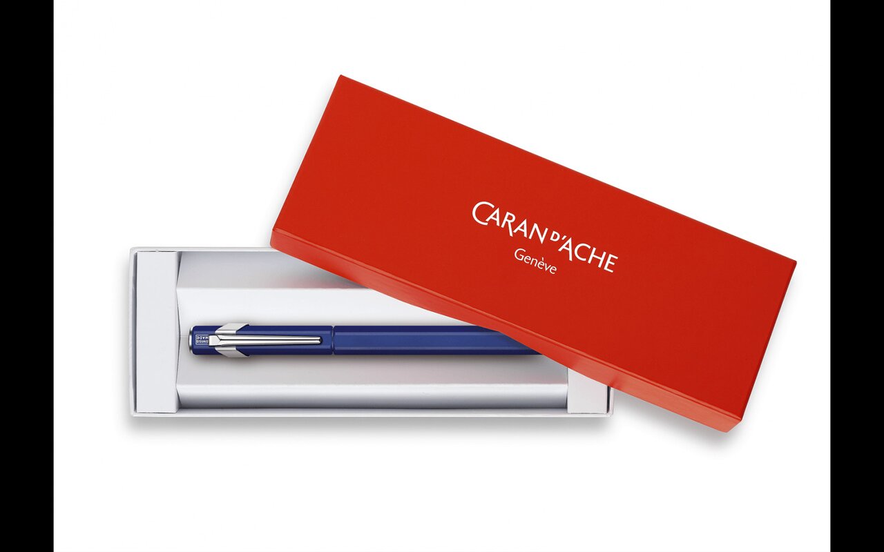 Pluma Fuente Caran d'Ache 849 Metal Blue