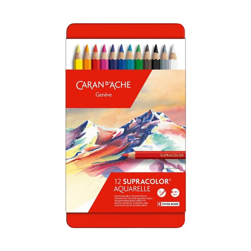 12 Colores Caran d’Ache Supracolor Aquarelle