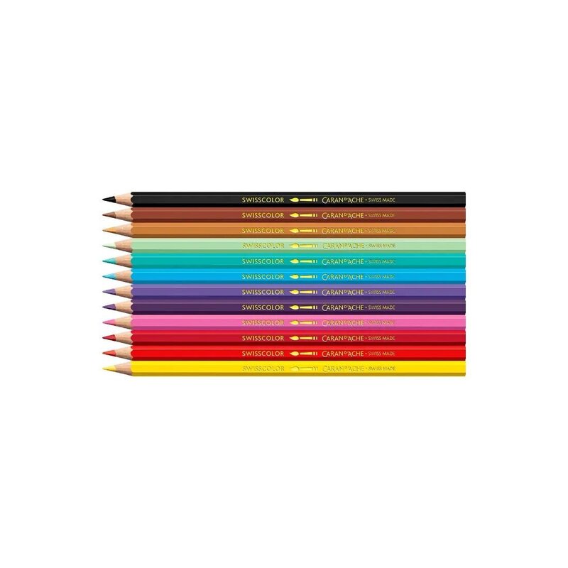 Set Kawaii 12 Lápices de Colores Swisscolor Acuarela Candy World