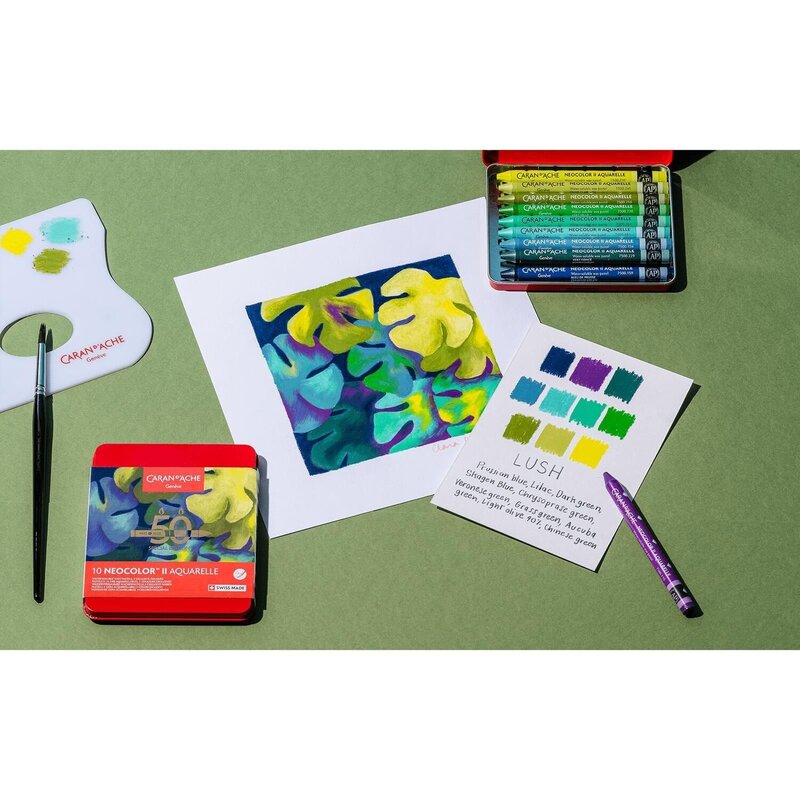 Caja de 10 pasteles acuarela NEOCOLOR™ II 50 años de exuberancia