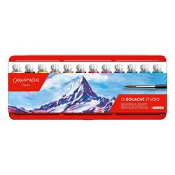 Caja de 12 Tubos de Pintura Caran d’Ache Gouache Studio