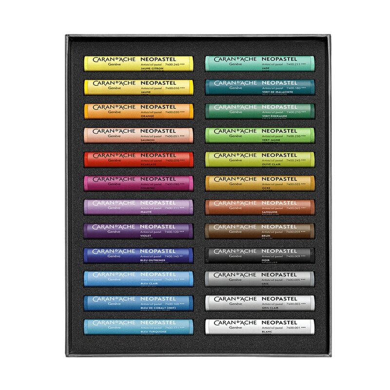Caja de 24 Colores Pastel al Óleo Caran d'Ache Neopastel