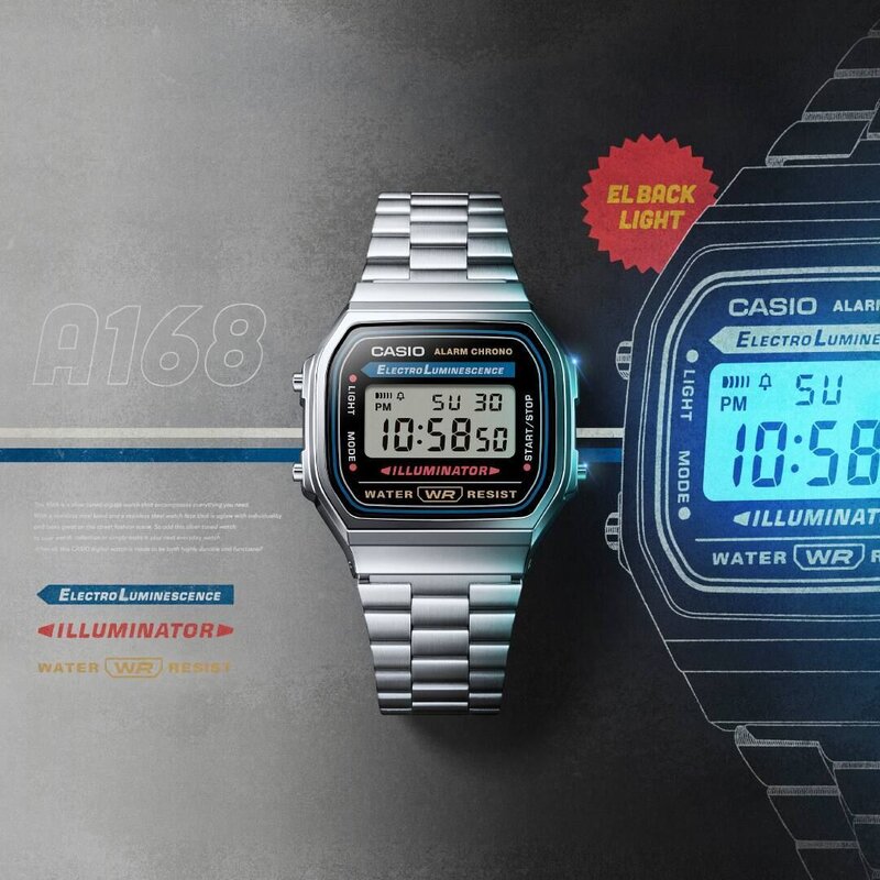 Reloj Casio Clásico A168WA-1